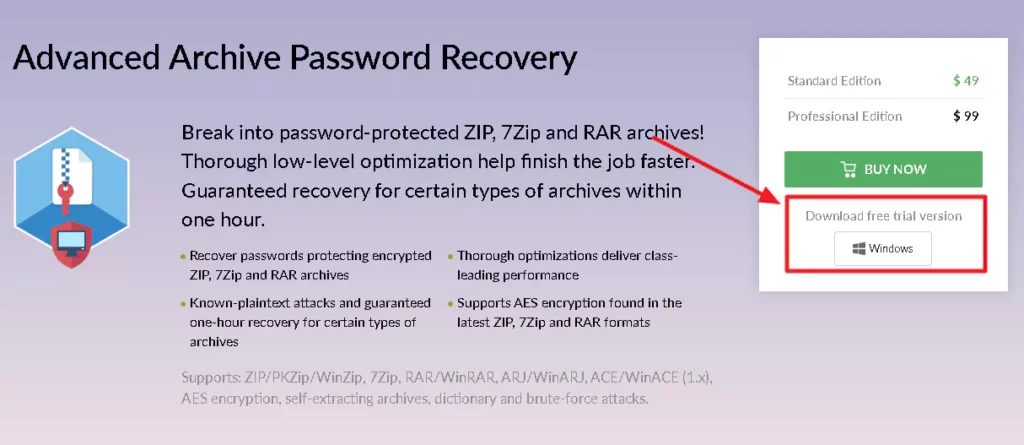 Advanced Archive password recovery