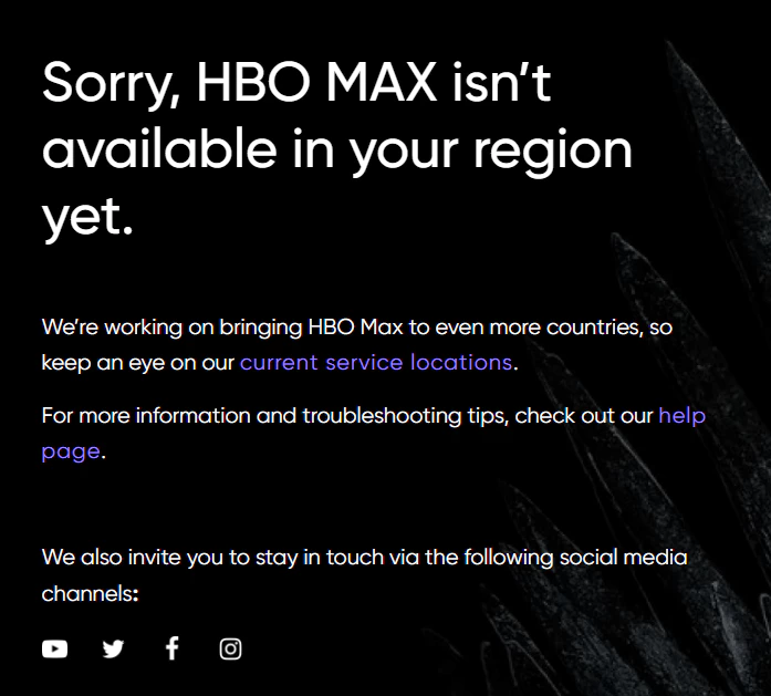 HBO Max 한국 접속 불가